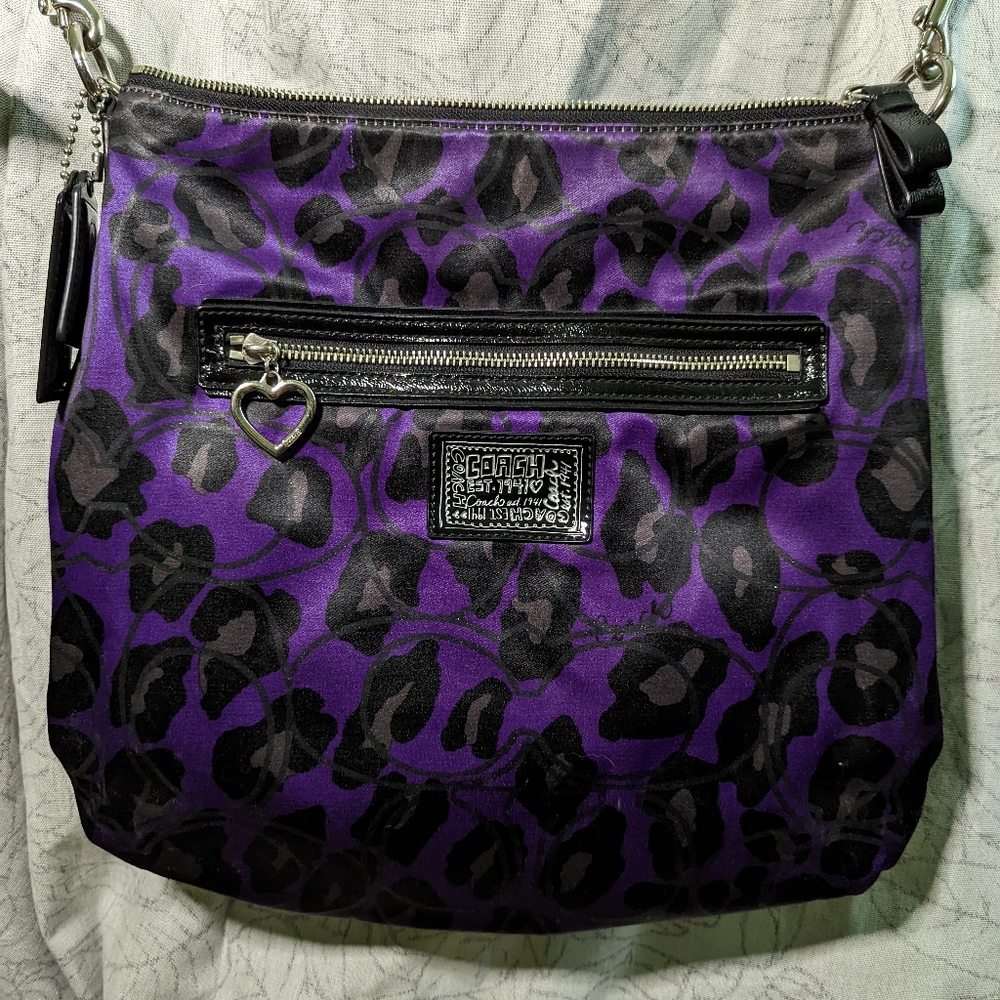 Purple Leopard Coach Purse